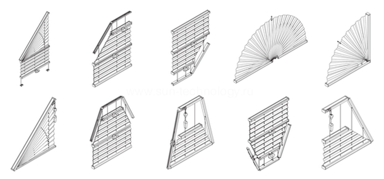 Пример установки вертикальных штор